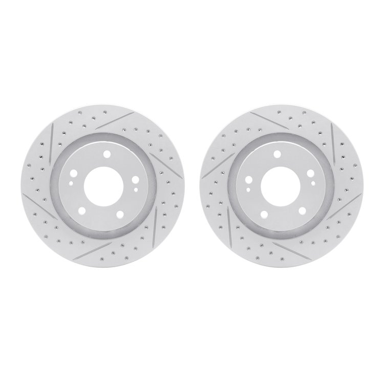 2002-72017 Geoperformance Drilled/Slotted Brake Rotors, Fits Select Mitsubishi, Position: Front