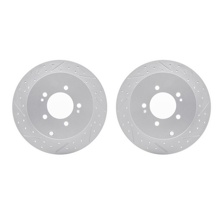 2002-72028 Geoperformance Drilled/Slotted Brake Rotors, 2007-2015 Mitsubishi, Position: Rear