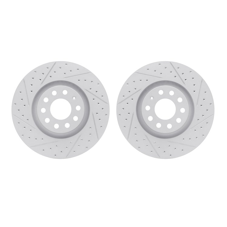2002-73001 Geoperformance Drilled/Slotted Brake Rotors, 1998-2009 Audi/Volkswagen, Position: Front