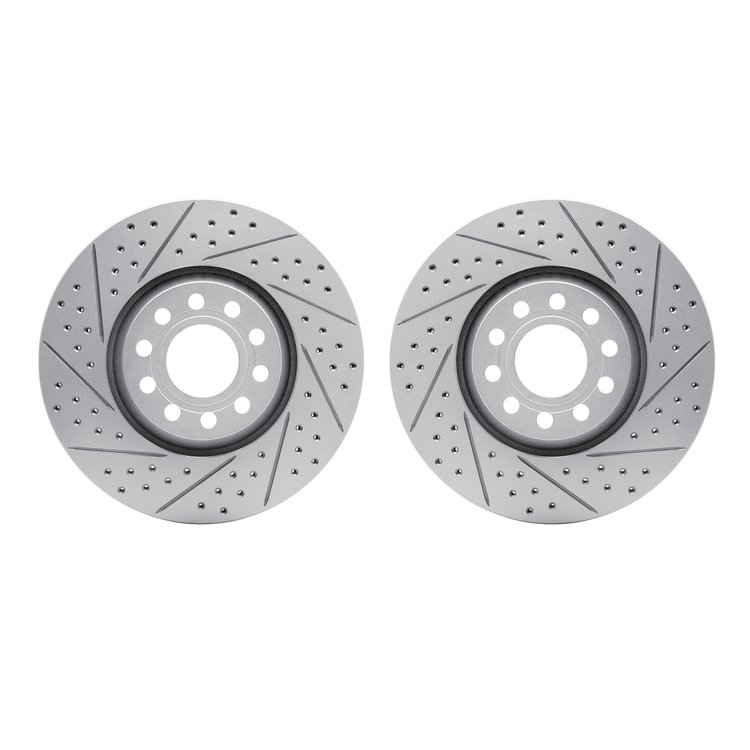 2002-73002 Geoperformance Drilled/Slotted Brake Rotors, 1997-2006 Audi/Volkswagen, Position: Front