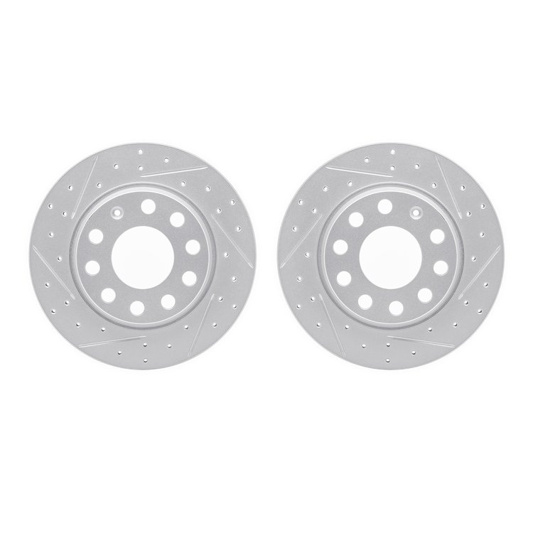 2002-73028 Geoperformance Drilled/Slotted Brake Rotors, 2000-2008 Audi/Volkswagen, Position: Rear