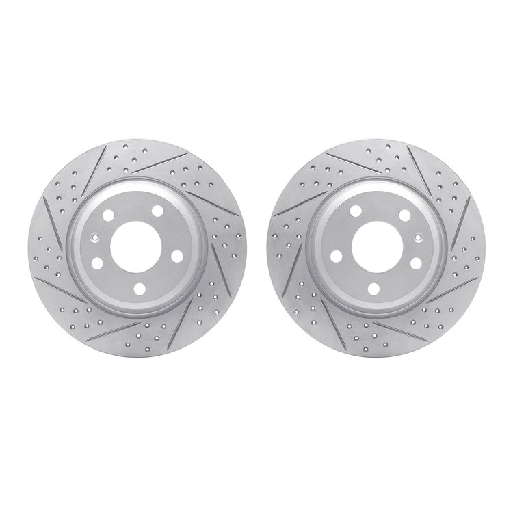 2002-73031 Geoperformance Drilled/Slotted Brake Rotors, Fits Select Audi/Volkswagen, Position: Rear