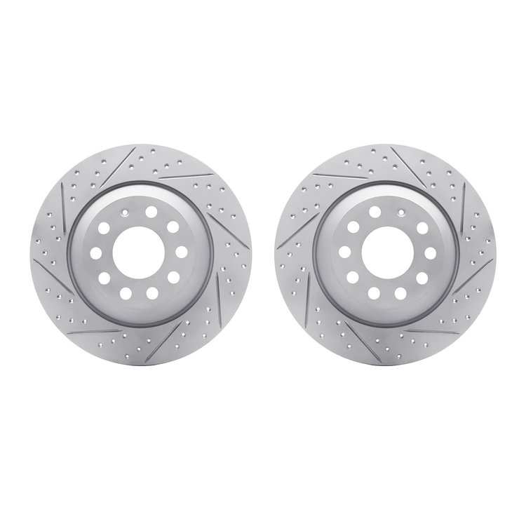 2002-73033 Geoperformance Drilled/Slotted Brake Rotors, 2005-2011 Audi/Volkswagen, Position: Rear