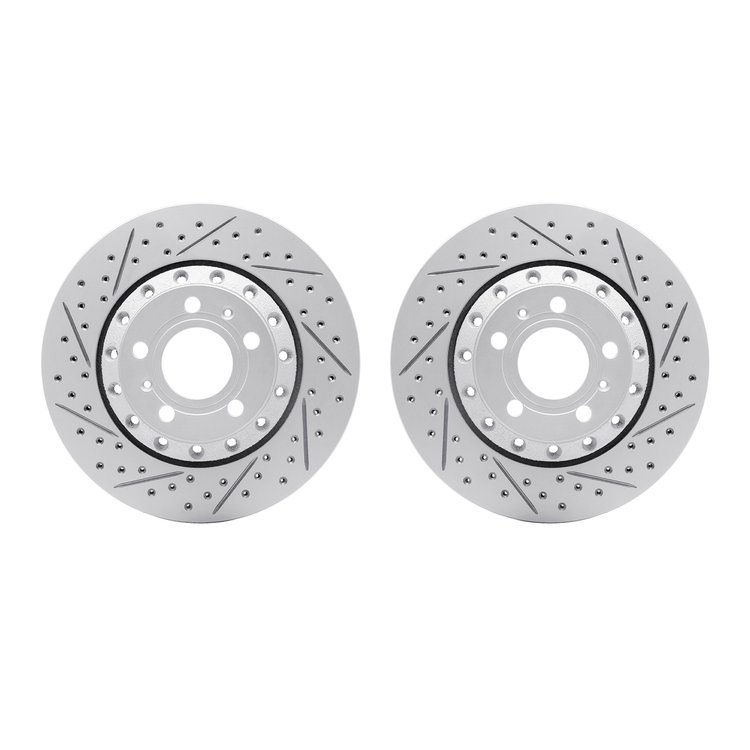 2002-73040 Geoperformance Drilled/Slotted Brake Rotors, 2004-2010 Audi/Volkswagen, Position: Rear
