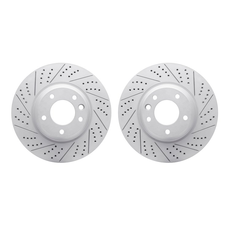 2002-74005 Geoperformance Drilled/Slotted Brake Rotors, 2003-2015 Multiple Makes/Models, Position: Front