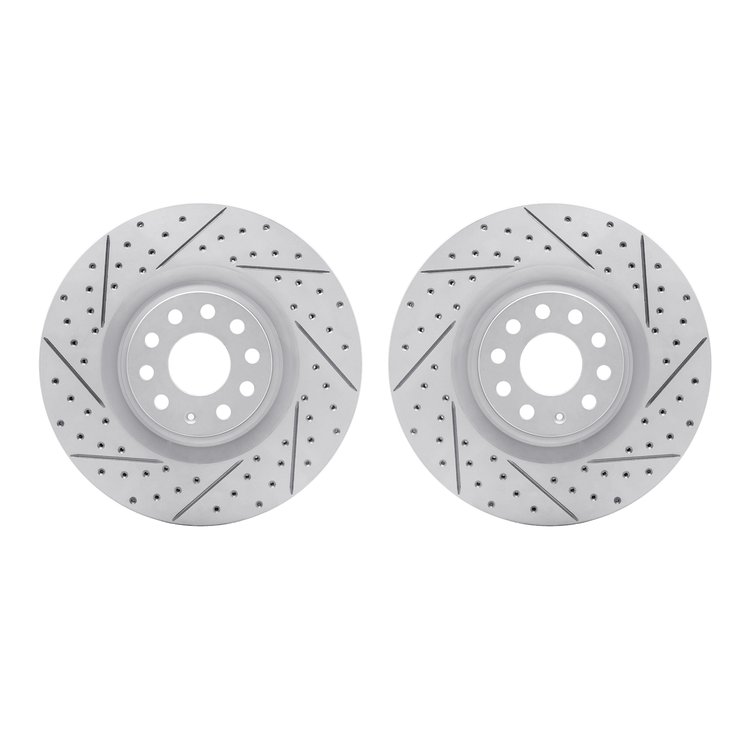 2002-74006 Geoperformance Drilled/Slotted Brake Rotors, 2006-2013 Audi/Volkswagen, Position: Front