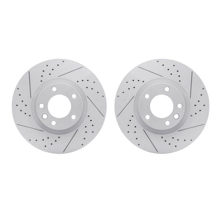2002-74011 Geoperformance Drilled/Slotted Brake Rotors, 2011-2018 Multiple Makes/Models, Position: Front