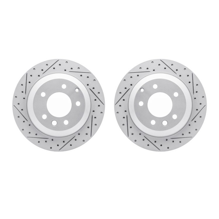 2002-74027 Geoperformance Drilled/Slotted Brake Rotors, 2003-2018 Multiple Makes/Models, Position: Rear