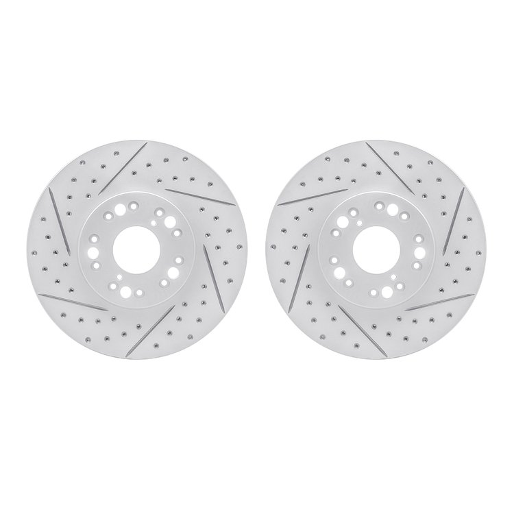 2002-75002 Geoperformance Drilled/Slotted Brake Rotors, 1992-2010 Lexus/Toyota/Scion, Position: Front