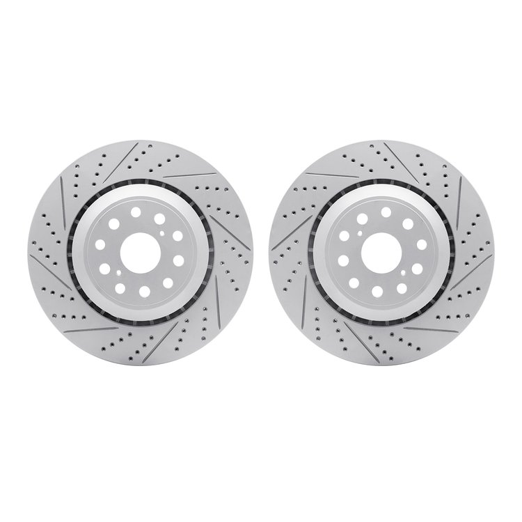 2002-75011 Geoperformance Drilled/Slotted Brake Rotors, Fits Select Lexus/Toyota/Scion, Position: Front