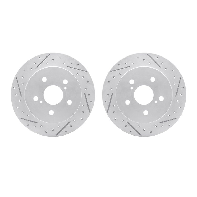 2002-75016 Geoperformance Drilled/Slotted Brake Rotors, Fits Select Lexus/Toyota/Scion, Position: Rear