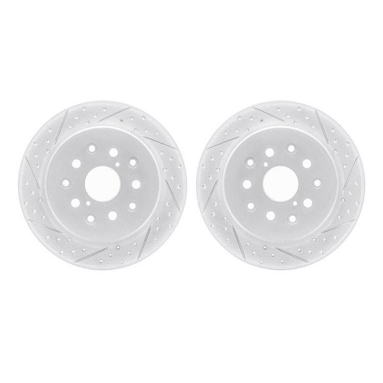 2002-75019 Geoperformance Drilled/Slotted Brake Rotors, 1998-2010 Lexus/Toyota/Scion, Position: Rear
