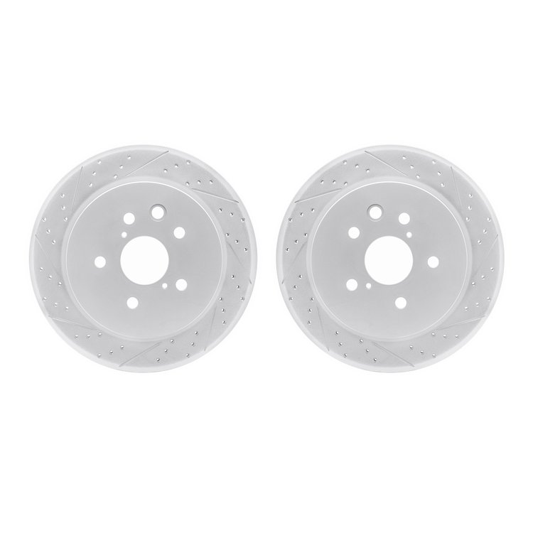 2002-75020 Geoperformance Drilled/Slotted Brake Rotors, 2006-2015 Lexus/Toyota/Scion, Position: Rear