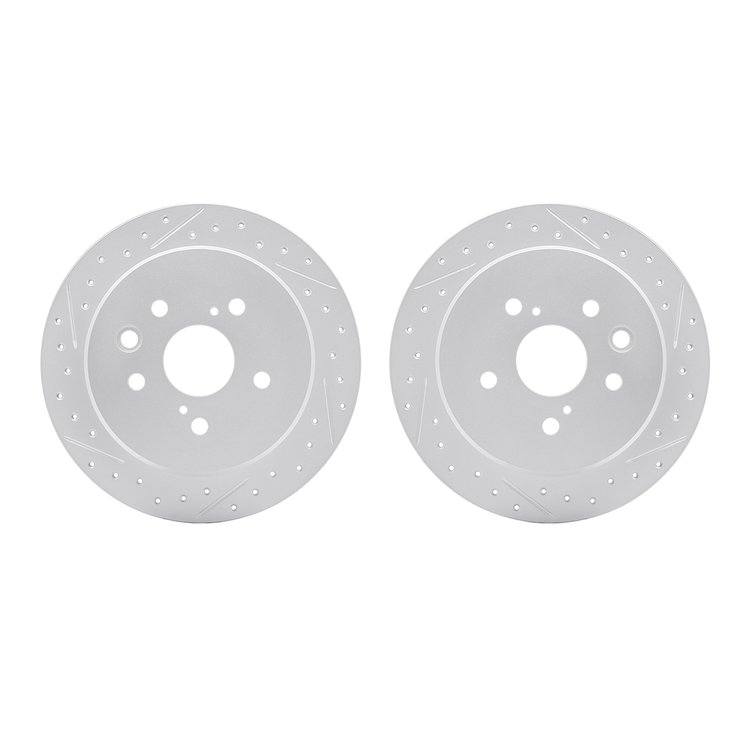 2002-75021 Geoperformance Drilled/Slotted Brake Rotors, 2006-2015 Lexus/Toyota/Scion, Position: Rear