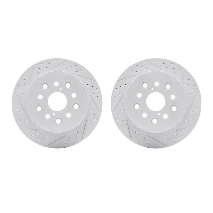 2002-75023 Geoperformance Drilled/Slotted Brake Rotors, 2001-2006 Lexus/Toyota/Scion, Position: Rear