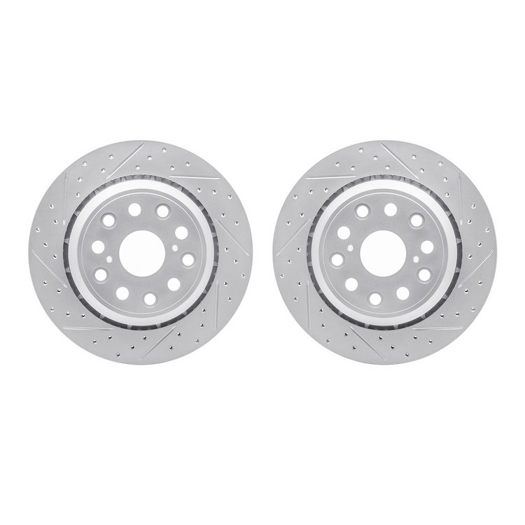2002-75025 Geoperformance Drilled/Slotted Brake Rotors, 2007-2017 Lexus/Toyota/Scion, Position: Rear