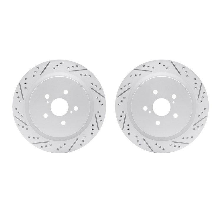 2002-75027 Geoperformance Drilled/Slotted Brake Rotors, Fits Select Lexus/Toyota/Scion, Position: Rear
