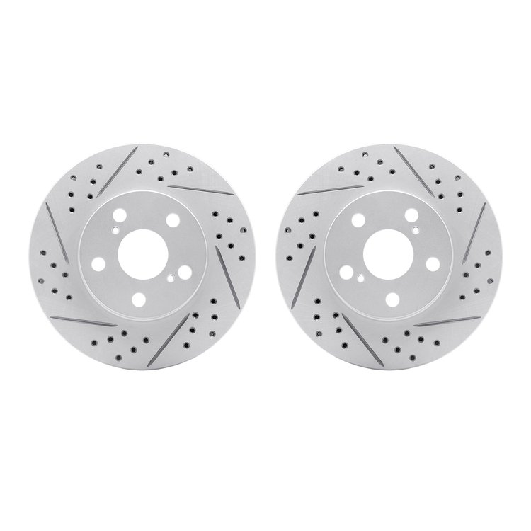 2002-76001 Geoperformance Drilled/Slotted Brake Rotors, 2010-2017 Lexus/Toyota/Scion, Position: Front