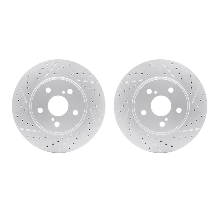 2002-76003 Geoperformance Drilled/Slotted Brake Rotors, 2002-2015 Lexus/Toyota/Scion, Position: Front