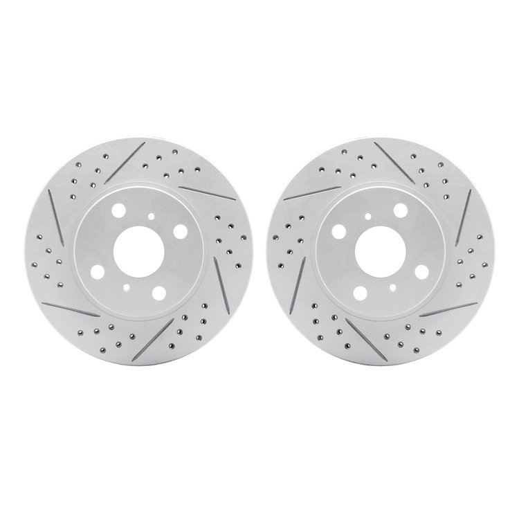 2002-76017 Geoperformance Drilled/Slotted Brake Rotors, 2006-2019 Lexus/Toyota/Scion, Position: Front