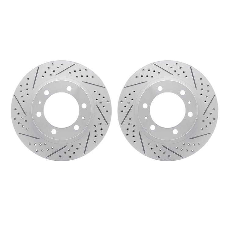 2002-76021 Geoperformance Drilled/Slotted Brake Rotors, Fits Select Lexus/Toyota/Scion, Position: Front