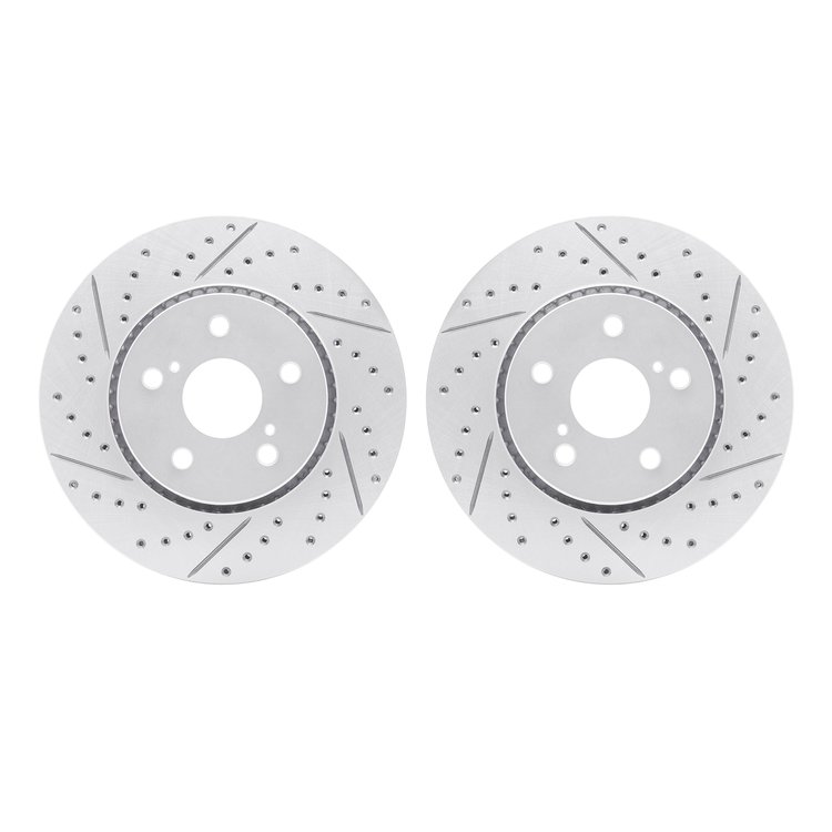 2002-76023 Geoperformance Drilled/Slotted Brake Rotors, Fits Select Lexus/Toyota/Scion, Position: Front