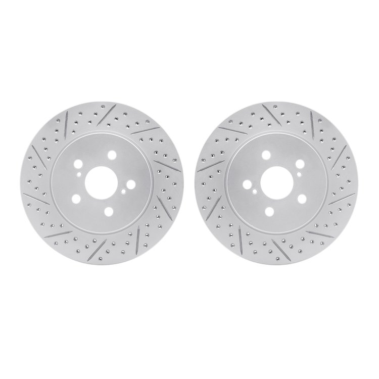2002-76024 Geoperformance Drilled/Slotted Brake Rotors, Fits Select Lexus/Toyota/Scion, Position: Front