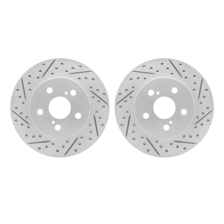 2002-76025 Geoperformance Drilled/Slotted Brake Rotors, Fits Select Lexus/Toyota/Scion, Position: Front