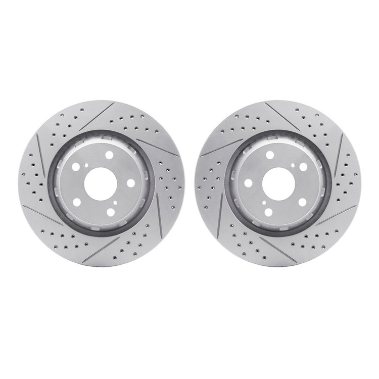 2002-76037 Geoperformance Drilled/Slotted Brake Rotors, 2009-2015 Lexus/Toyota/Scion, Position: Front