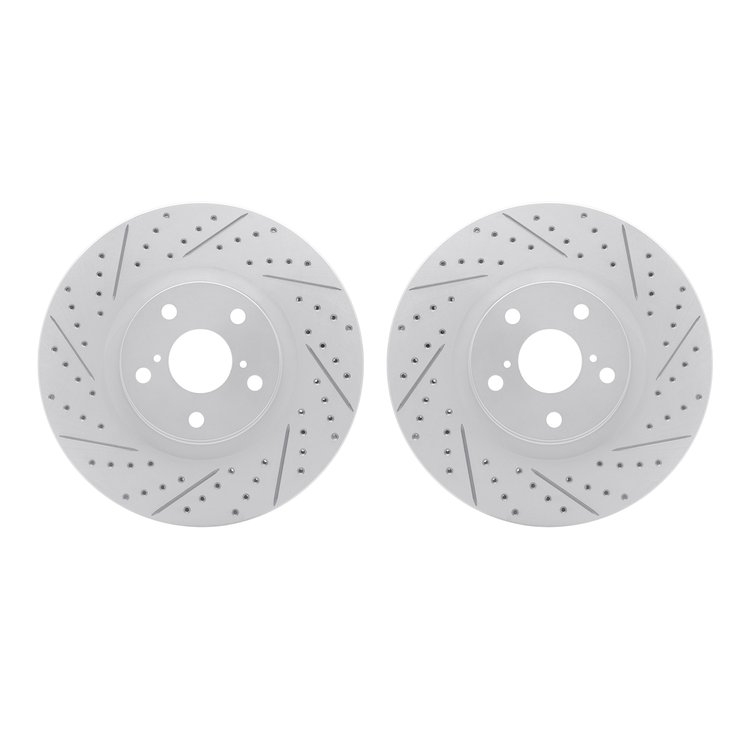 2002-76039 Geoperformance Drilled/Slotted Brake Rotors, Fits Select Multiple Makes/Models, Position: Rear