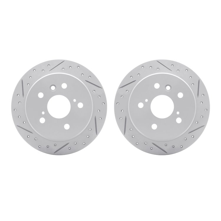 2002-76041 Geoperformance Drilled/Slotted Brake Rotors, 1992-2003 Lexus/Toyota/Scion, Position: Rear