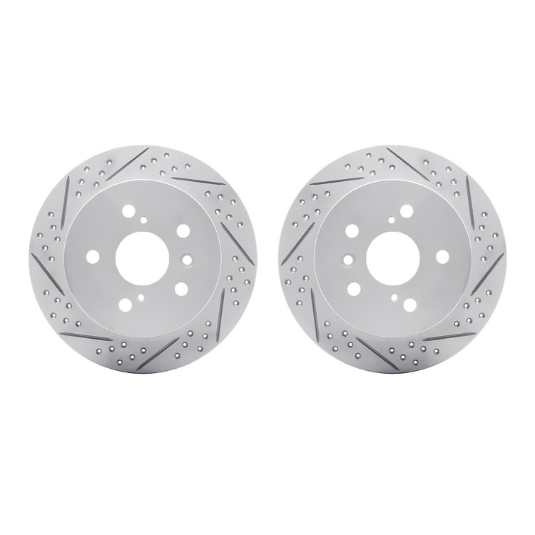 2002-76043 Geoperformance Drilled/Slotted Brake Rotors, 2012-2018 Lexus/Toyota/Scion, Position: Rear