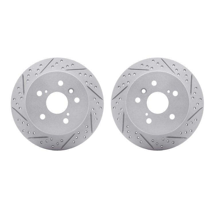 2002-76044 Geoperformance Drilled/Slotted Brake Rotors, 2007-2012 Lexus/Toyota/Scion, Position: Rear