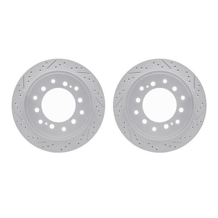 2002-76045 Geoperformance Drilled/Slotted Brake Rotors, Fits Select Lexus/Toyota/Scion, Position: Rear