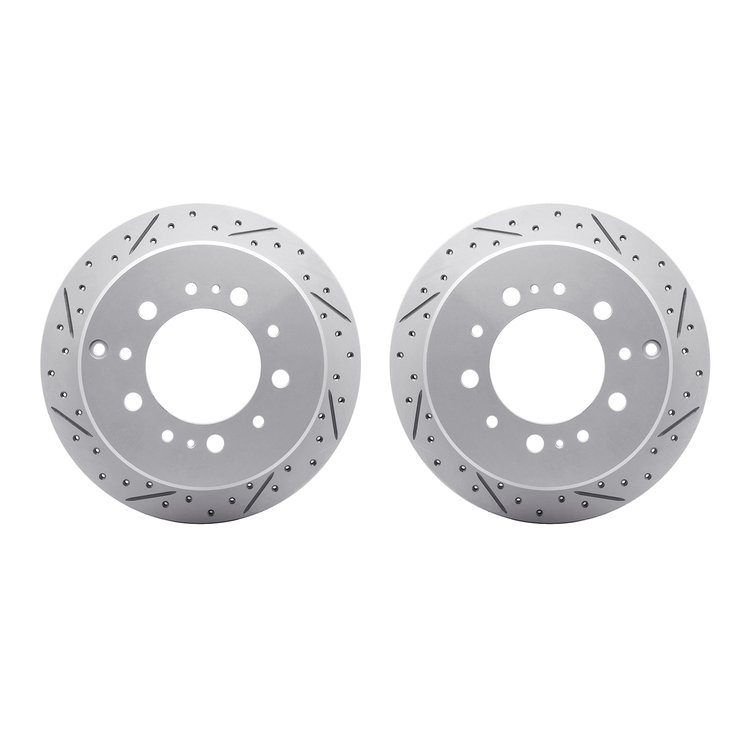 2002-76048 Geoperformance Drilled/Slotted Brake Rotors, 1998-2007 Lexus/Toyota/Scion, Position: Rear