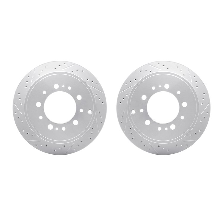2002-76049 Geoperformance Drilled/Slotted Brake Rotors, Fits Select Lexus/Toyota/Scion, Position: Rear
