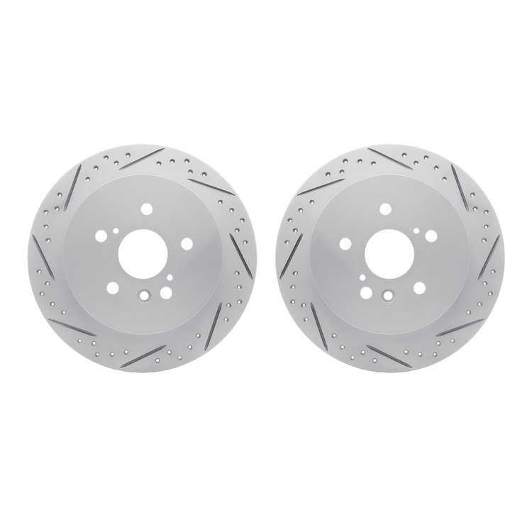 2002-76061 Geoperformance Drilled/Slotted Brake Rotors, 2008-2013 Lexus/Toyota/Scion, Position: Rear