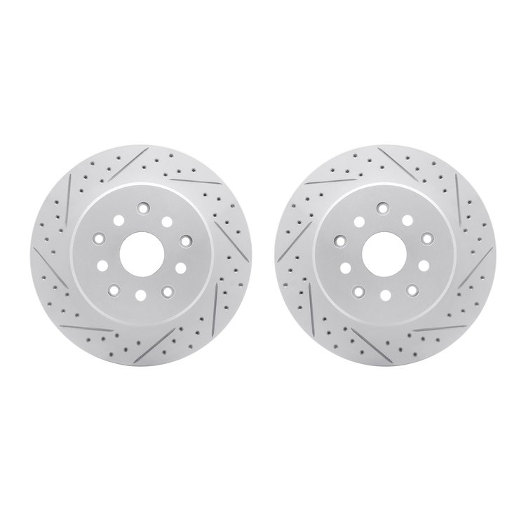 2002-76067 Geoperformance Drilled/Slotted Brake Rotors, 1993-1998 Lexus/Toyota/Scion, Position: Rear