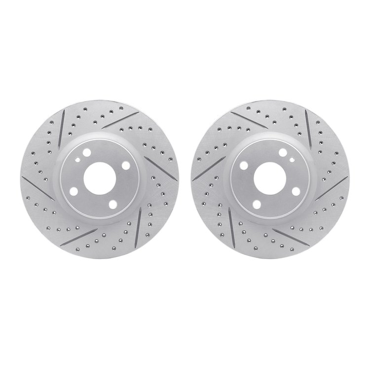 2002-80000 Geoperformance Drilled/Slotted Brake Rotors, Fits Select Multiple Makes/Models, Position: Front