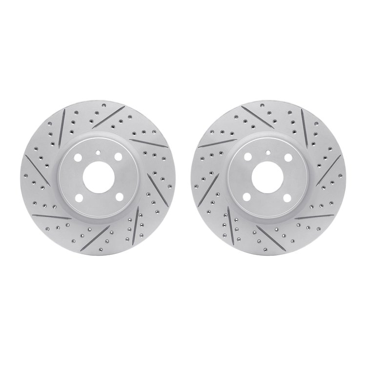 2002-80001 Geoperformance Drilled/Slotted Brake Rotors, Fits Select Multiple Makes/Models, Position: Front