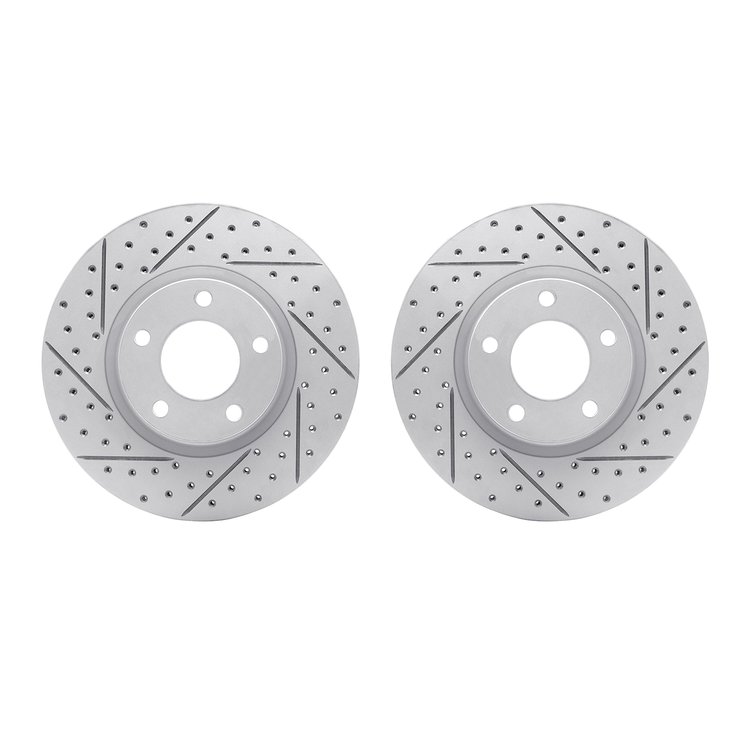 2002-80005 Geoperformance Drilled/Slotted Brake Rotors, 2004-2015 Ford/Lincoln/Mercury/Mazda, Position: Front