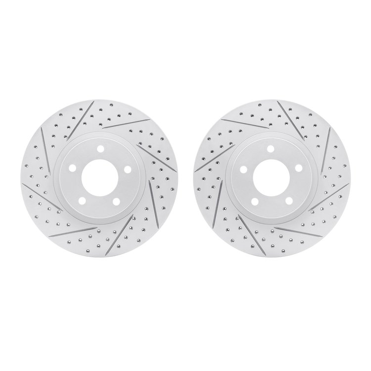 2002-80006 Geoperformance Drilled/Slotted Brake Rotors, 2007-2013 Ford/Lincoln/Mercury/Mazda, Position: Front
