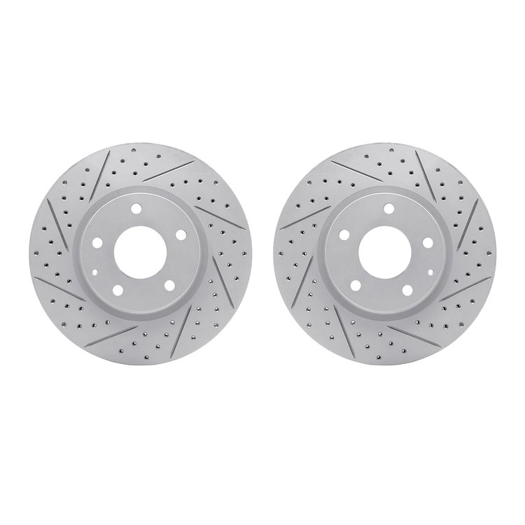 2002-80013 Geoperformance Drilled/Slotted Brake Rotors, 2013-2015 Ford/Lincoln/Mercury/Mazda, Position: Front