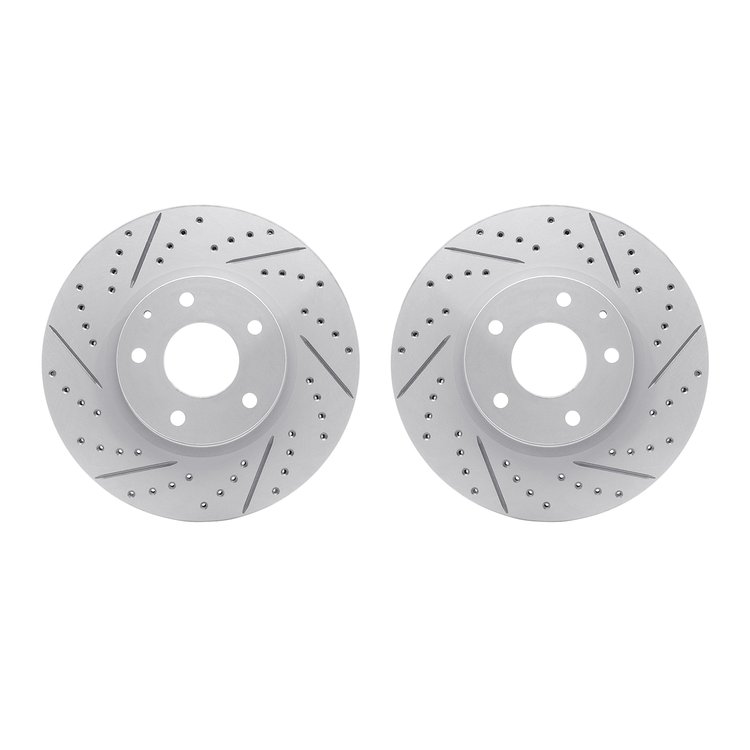 2002-80014 Geoperformance Drilled/Slotted Brake Rotors, 2016-2019 Ford/Lincoln/Mercury/Mazda, Position: Front