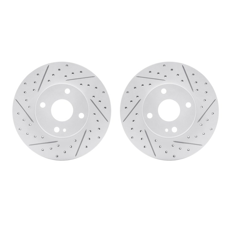 2002-80021 Geoperformance Drilled/Slotted Brake Rotors, 1994-2002 Ford/Lincoln/Mercury/Mazda, Position: Front