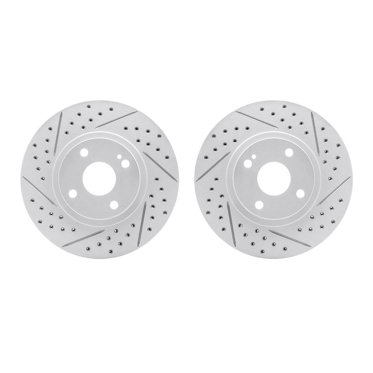 2002-80022 Geoperformance Drilled/Slotted Brake Rotors, 2001-2005 Ford/Lincoln/Mercury/Mazda, Position: Front