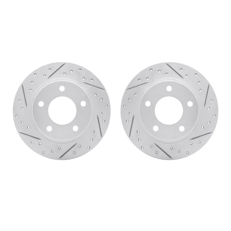 2002-80029 Geoperformance Drilled/Slotted Brake Rotors, 1993-2003 Ford/Lincoln/Mercury/Mazda, Position: Rear