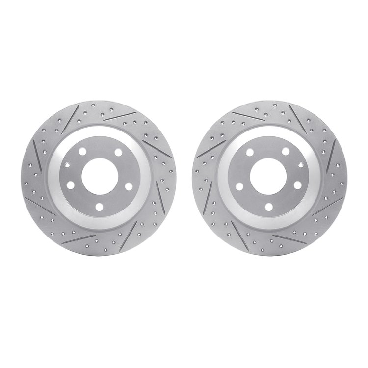 2002-80039 Geoperformance Drilled/Slotted Brake Rotors, 2013-2018 Ford/Lincoln/Mercury/Mazda, Position: Rear