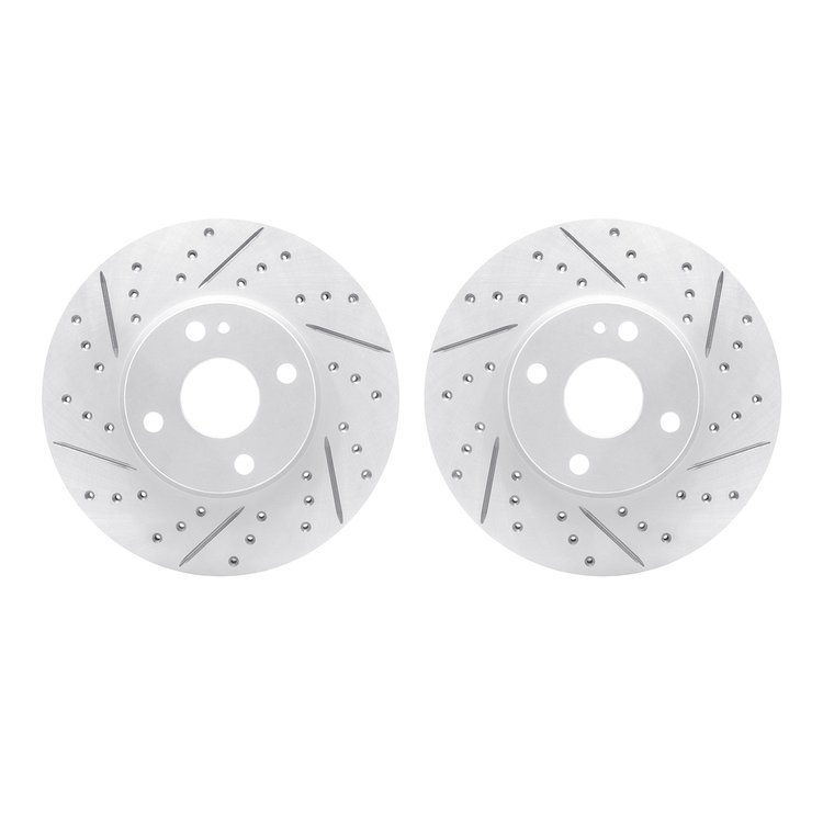 2002-91000 Geoperformance Drilled/Slotted Brake Rotors, 2016-2020 Multiple Makes/Models, Position: Front