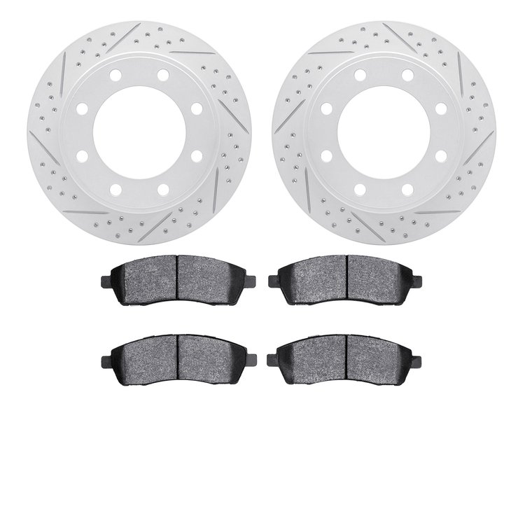 2402-54024 Geoperformance Drilled/Slotted Brake Rotors with Ultimate-Duty Brake Pads Kit, 1999-2005 Ford/Lincoln/Mercury/Mazda,